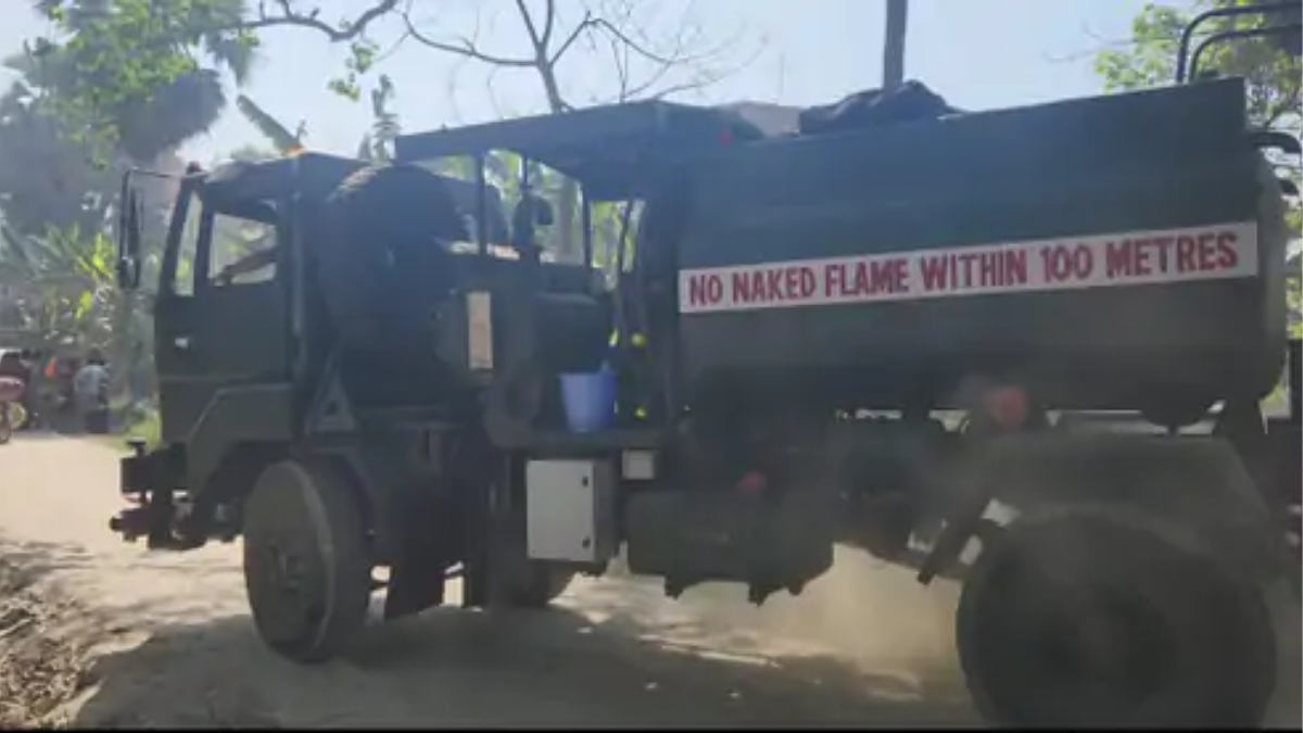 आर्मी के टैंकर से तेल चोरी का मामला