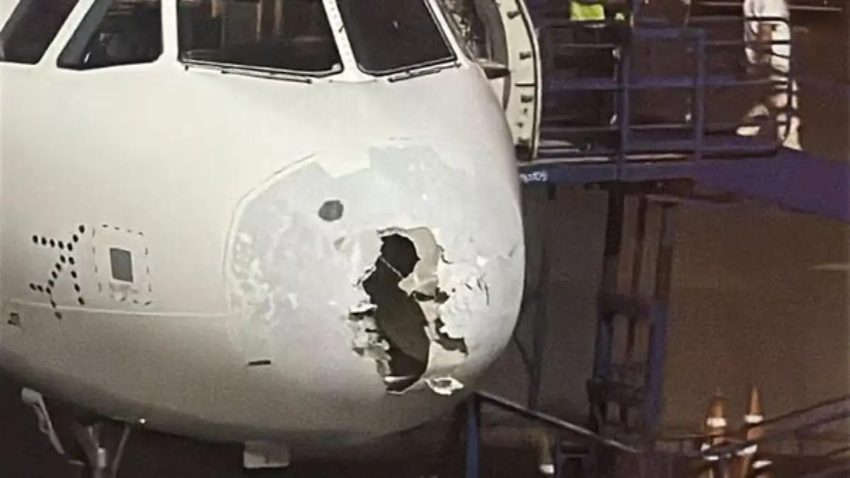 आंधी में फंसी फ्लाइट