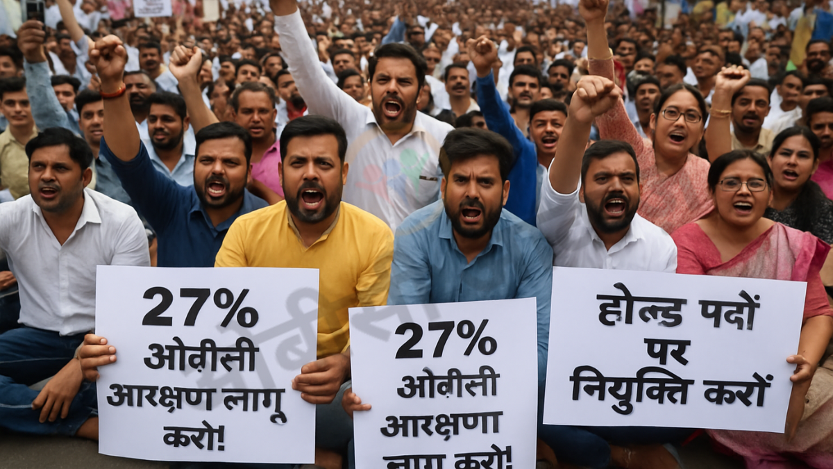 ओबीसी महासभा का बड़ा प्रदर्शन