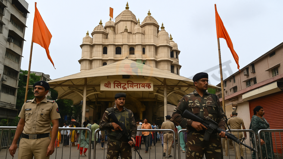 सिद्धिविनायक मंदिर में सुरक्षा अलर्ट