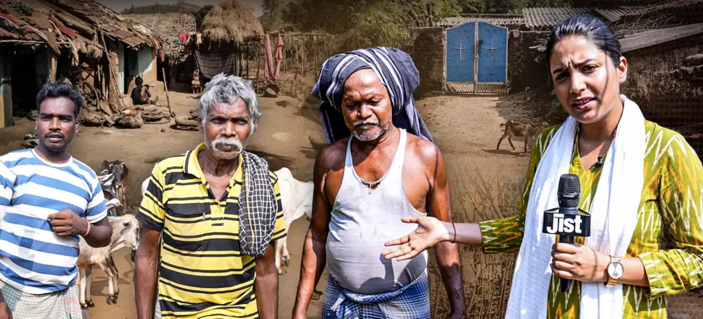 Medha Yadav with Adivasi Community