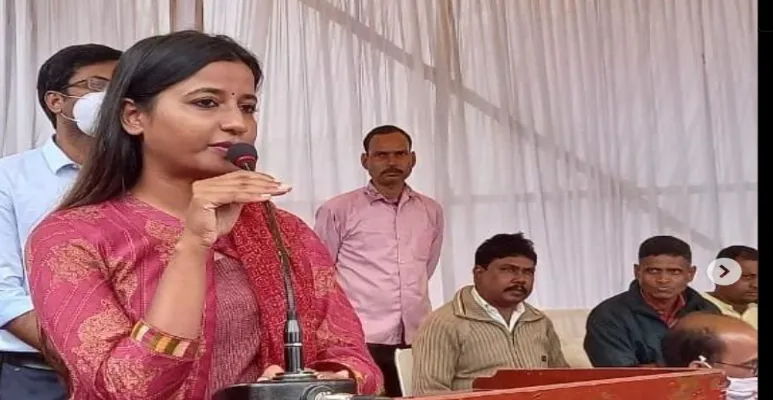 Amba Prasad giving speech