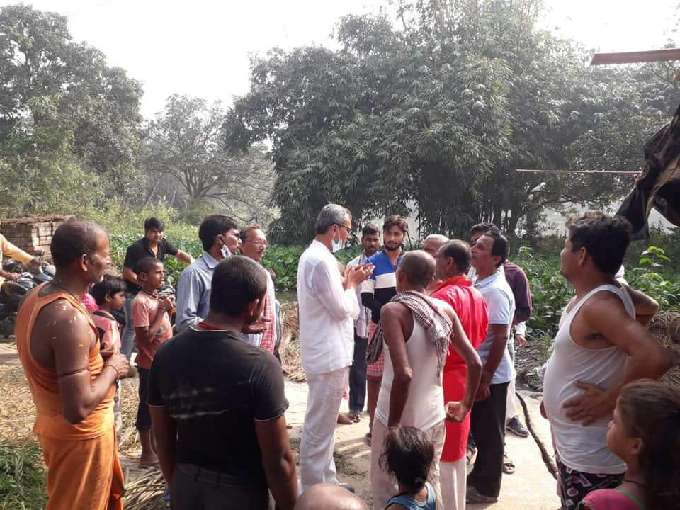 Binay Kumar Choudhary visited his constituency to meet peoples