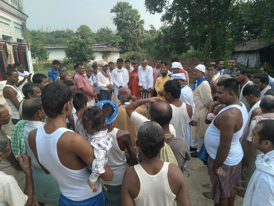 Binay Kumar Choudhary visited his constituency to meet peoples