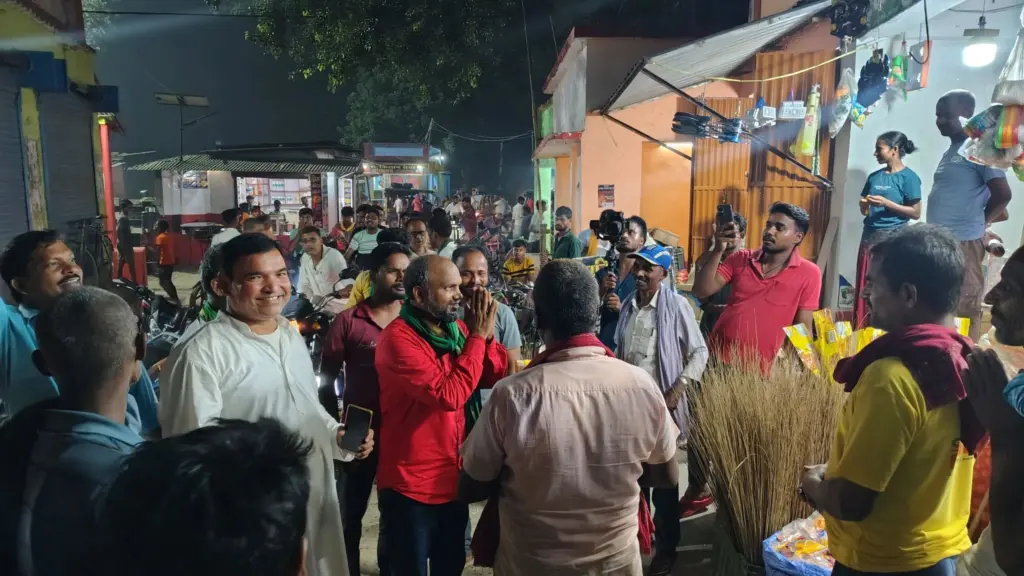 Gautam Krishna meeting the public in his constituency.