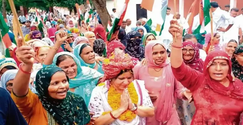 Geeta Bhukkal in a campaign