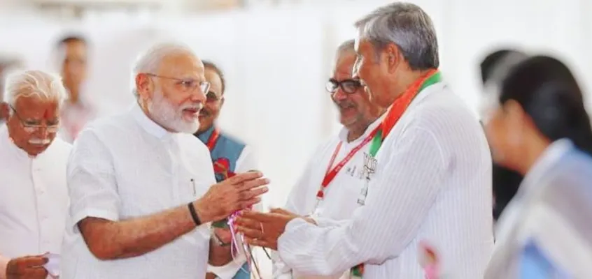 Jai Parkash Dalal with Narendra Modi