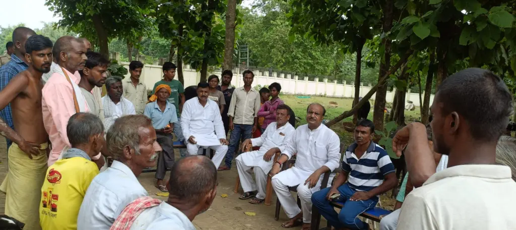 Sanjay Kumar Gupta is meeting with people to understand their issues.