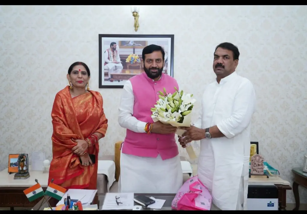 Sanjay Singh Meet Nayab Singh Saini