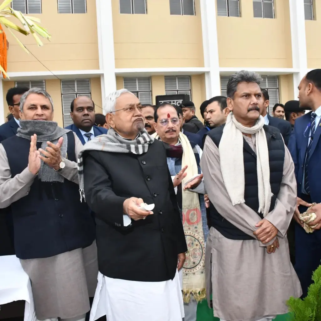 Sunil Kumar with Bihar Chief Minister Nitish Kumar.