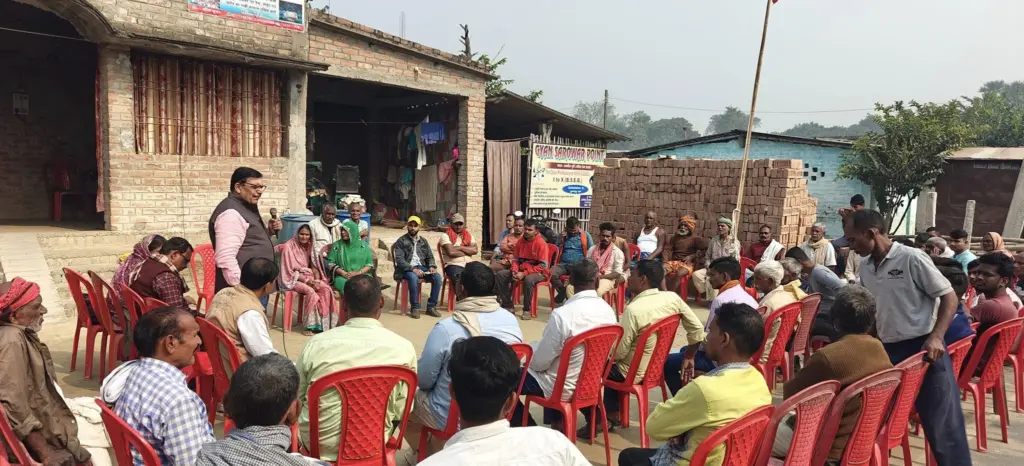 Ajay Kumar meeting with people in his constituency.