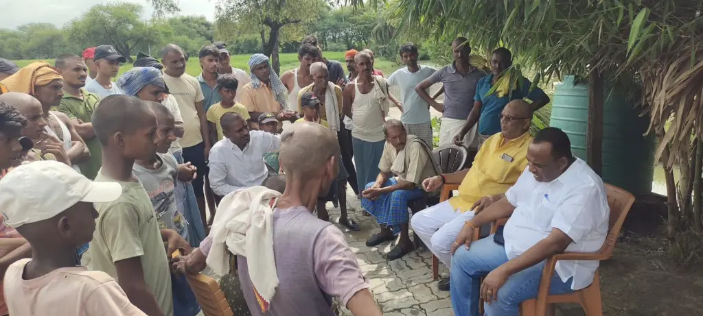 Kumar Sarvjeet visiting his constituency to listen to peoples issues.