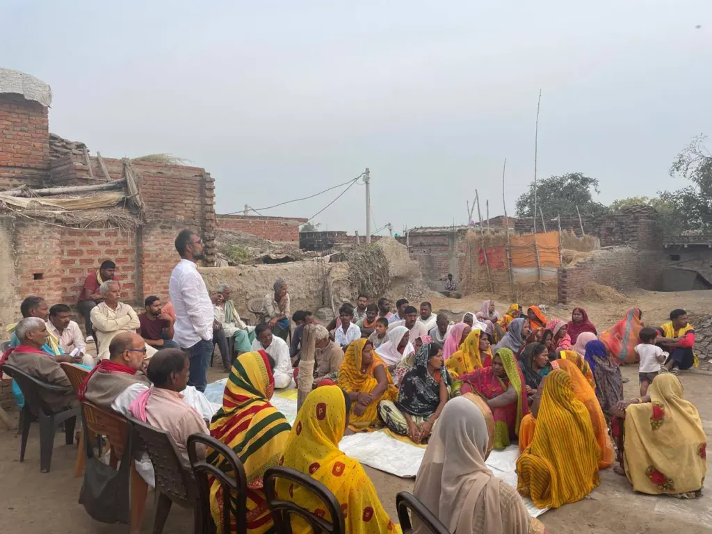 Manoj Manzil interacting with the people on ground issues.