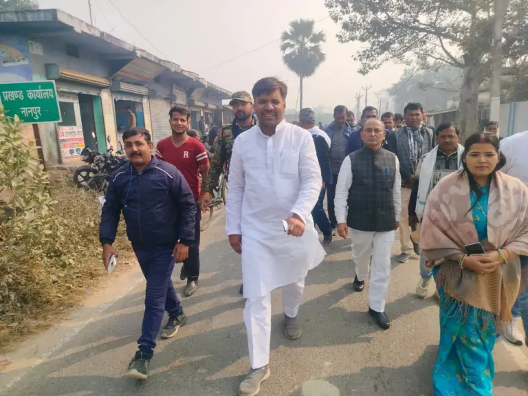 Mukesh Kumar Yadav visits village to connect with locals.