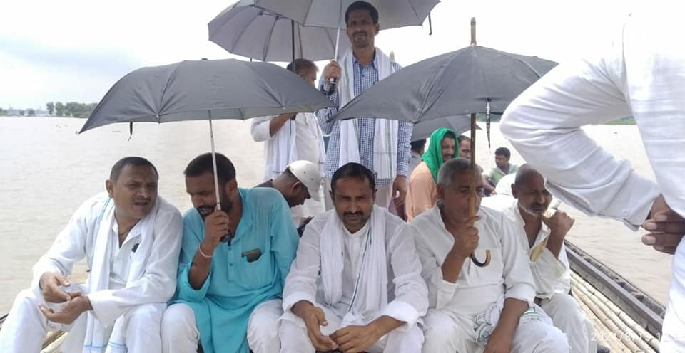Aniruddh Kumar yadav visits flood-affected areas to assess the situation.