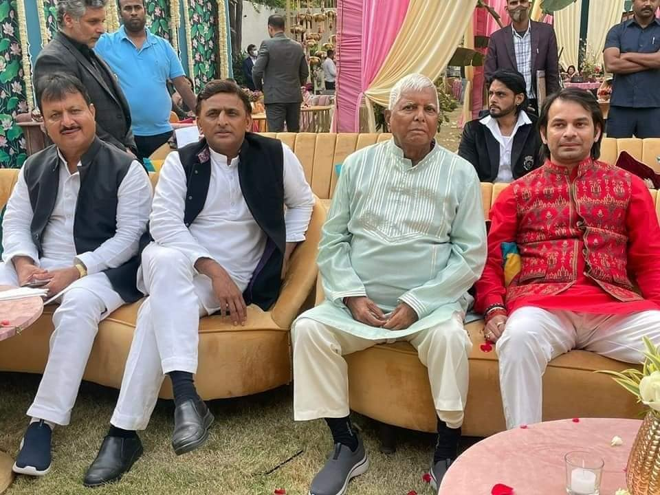 Bharat Bind is with Lalu Yadav and Akhilesh Yadav.