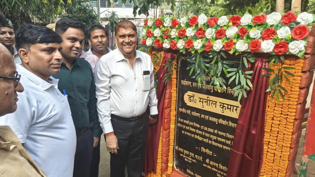 Dr. Sunil Kumar inaugurating a project in his constituency.