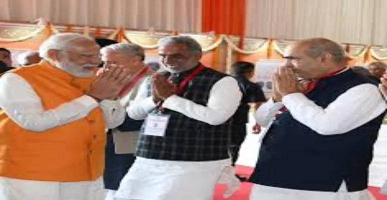 Mool Chand Sharma with Narendra Modi