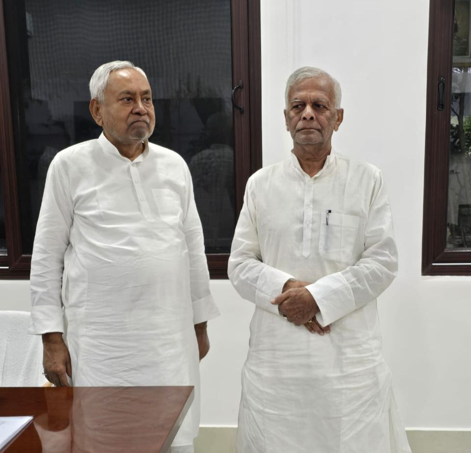 Panna Lal Singh Patel with CM Nitish Kumar