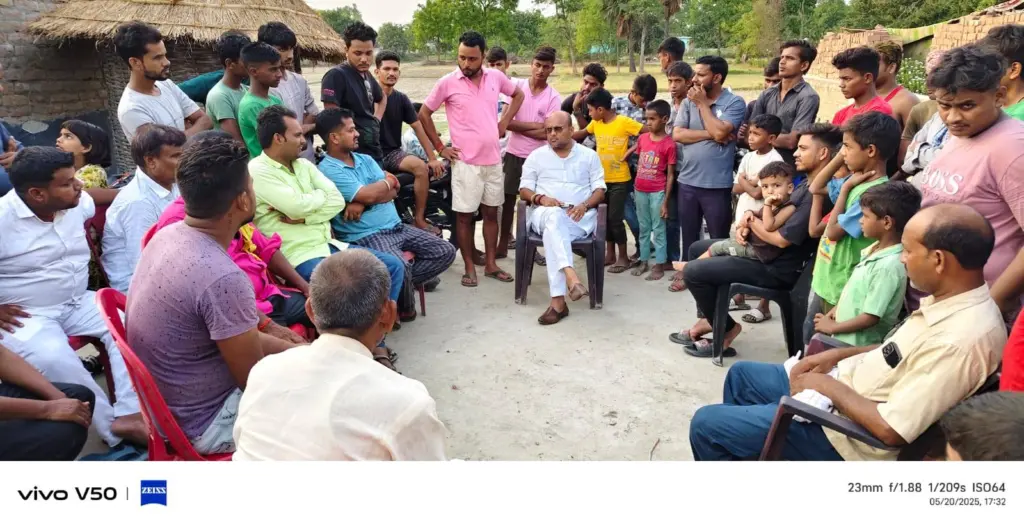 Prem Shankar Prasad is with interacting with the common people