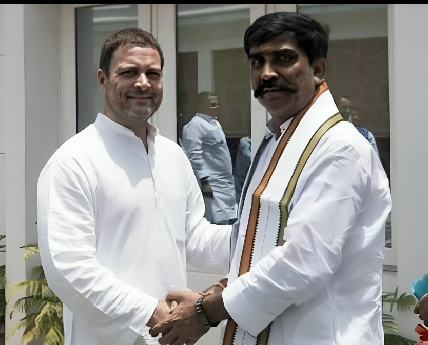Sanjay Kumar Tiwari is with Rahul Gandhi.