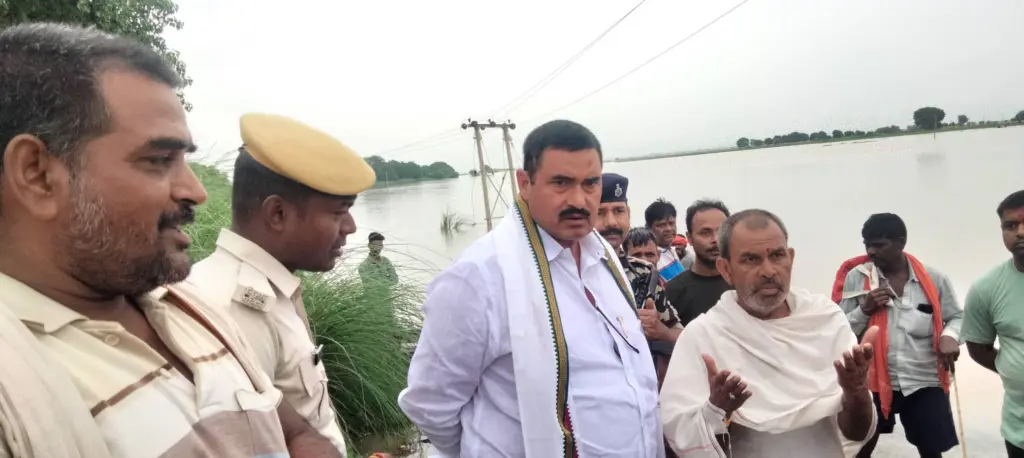 Shambhu Nath Singh Yadav visiting his constituency to understand people’s issues.