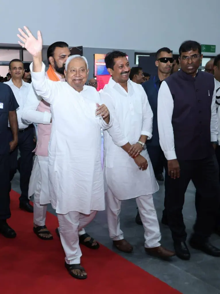 Sumit Kumar Singh with Chief Minister Nitish Kumar.