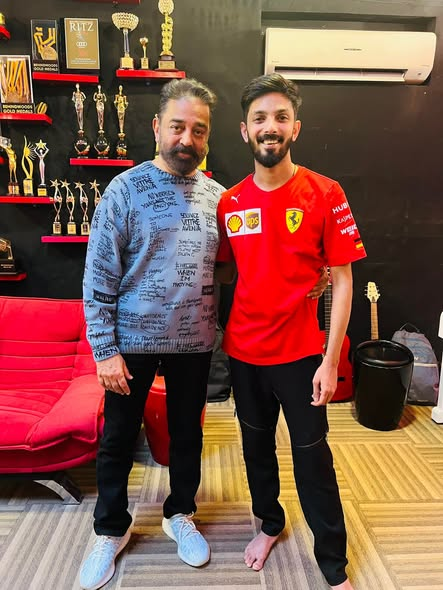Anirudh Ravichander with Kamal Haasan