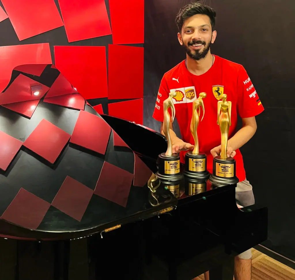 Anirudh Ravichander with his music awards