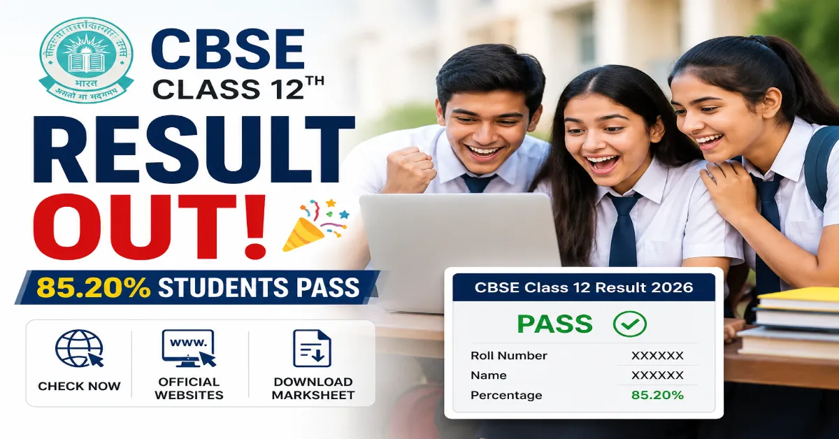 CBSE Class 12 Result 2026 Out