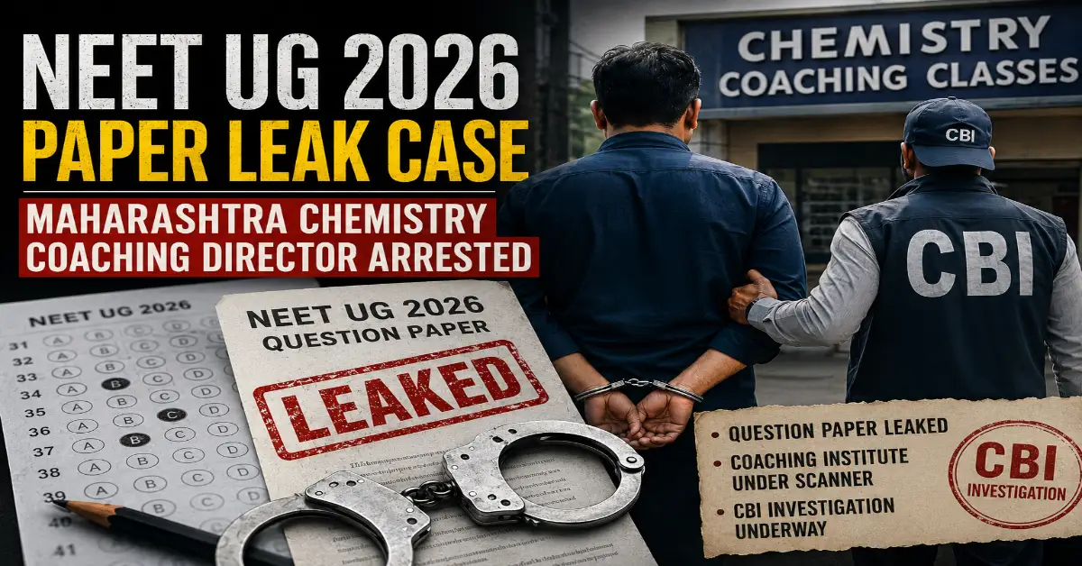 NEET UG 2026 Paper Leak Case: Maharashtra Chemistry Coaching Director Arrested
