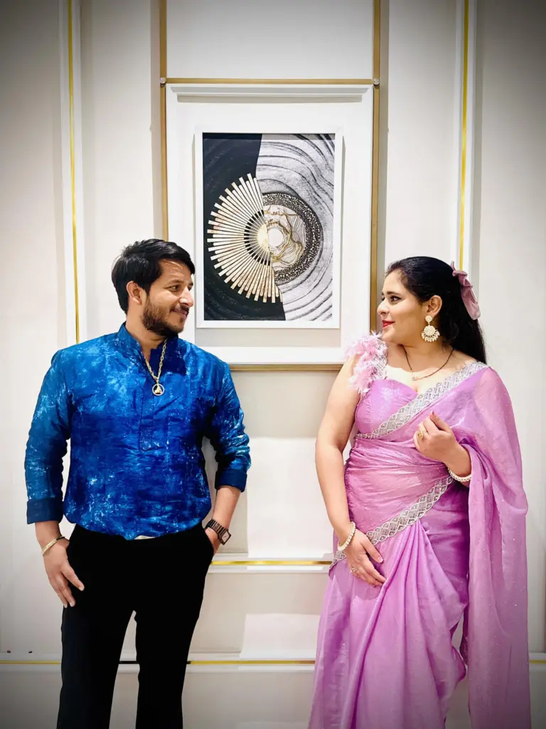 Pawan Yadav with his wife Anamika Yadav