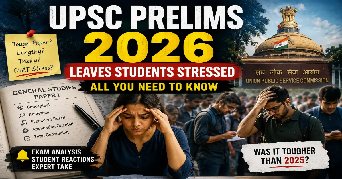 UPSC Prelims 2026 Sparks Debate: Students Call Paper Lengthy and Tricky