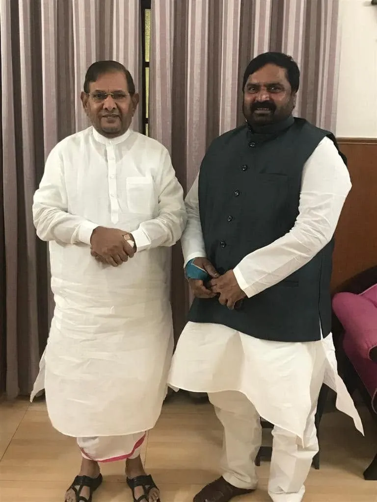 Anjan Kumar Yadav with Sri Sharad Yadav Ji