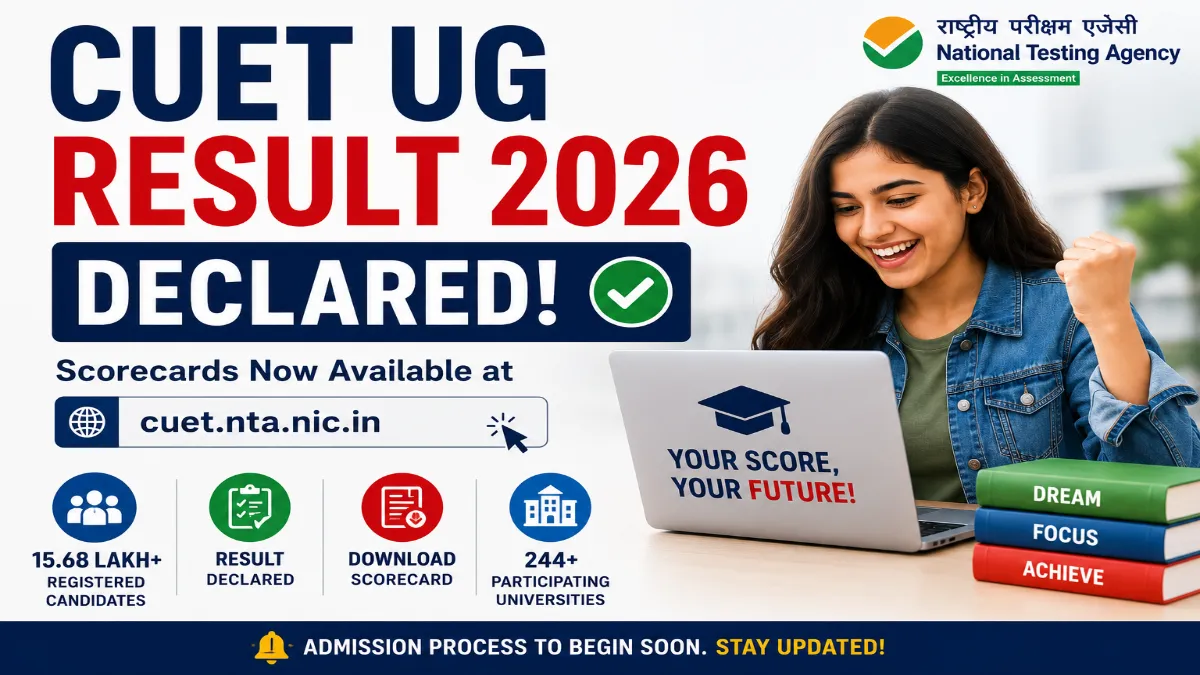 CUET UG Result 2026 Declared, Download Scorecards