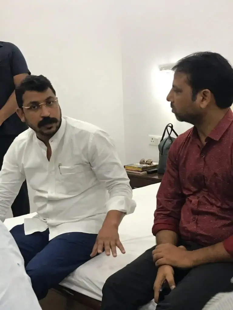 Dr. Om Sudha with Chandrashekhar Azad Ravan
