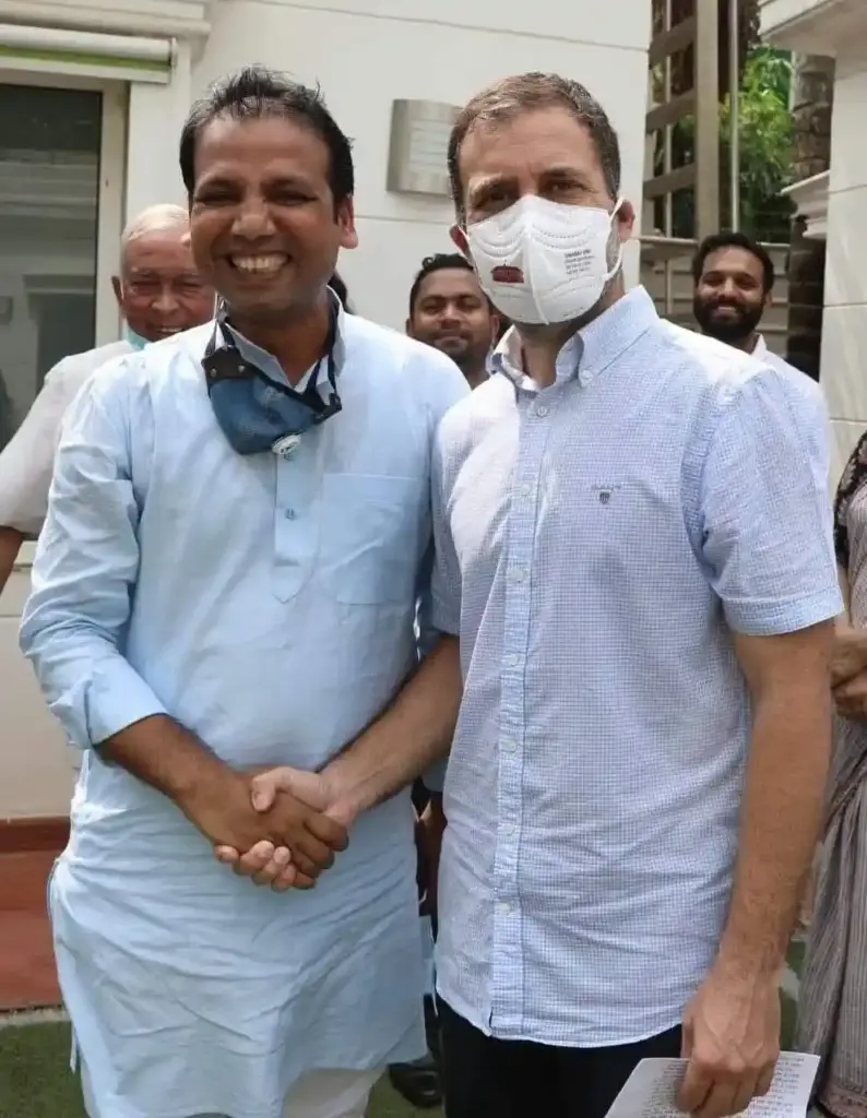 Dr. Om Sudha with Rahul Gandhi