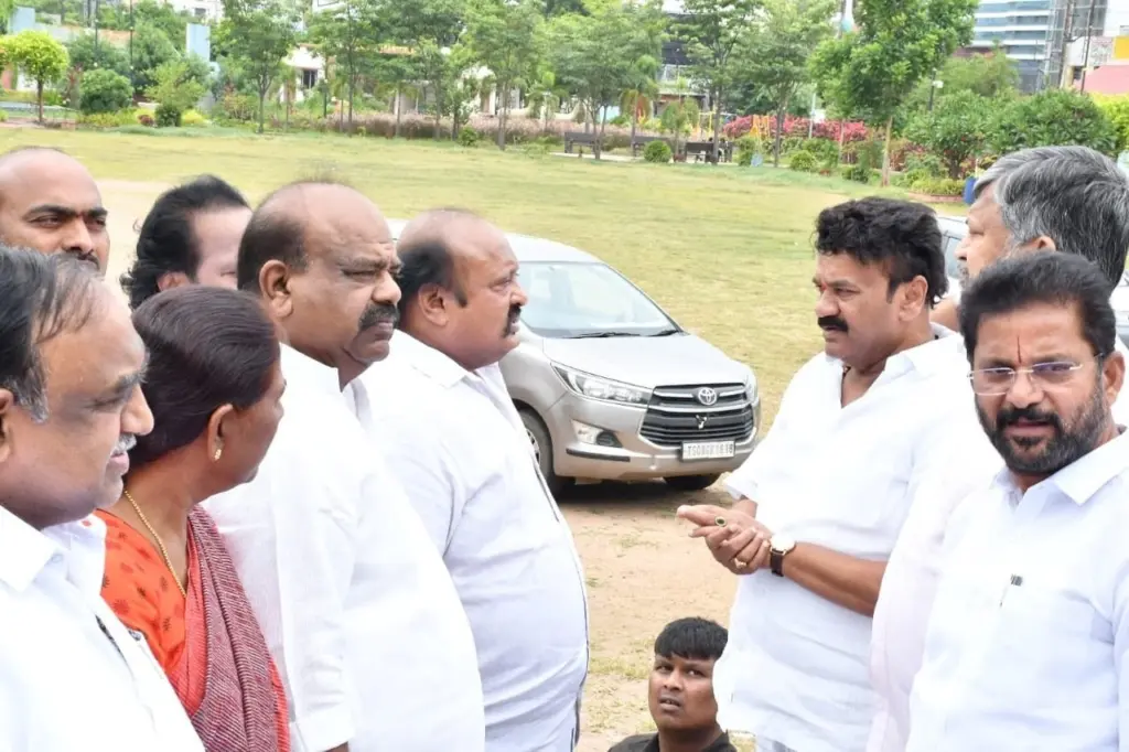 Talasani Srinivas Yadav taking with local peoples