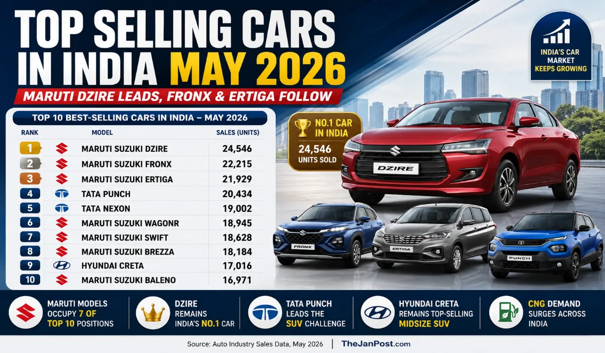 Top Selling Cars in India May 2026