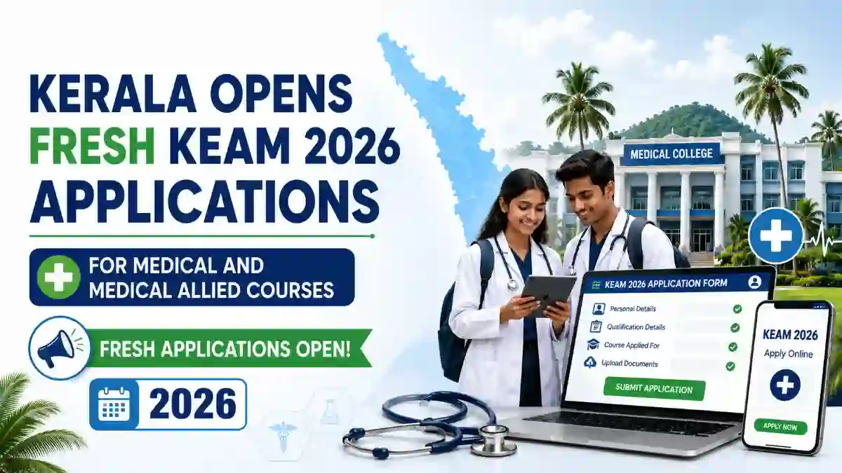 Kerala Opens Fresh KEAM 2026 Applications for Medical and Medical Allied Courses
