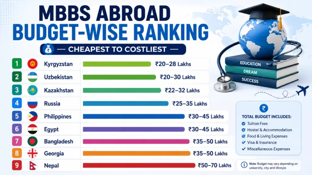 MBBS Abroad Budget Wise Ranking