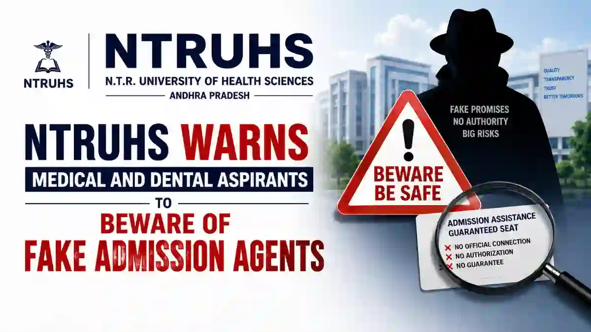 NTRUHS Advisory Fake Admission Agents 2026