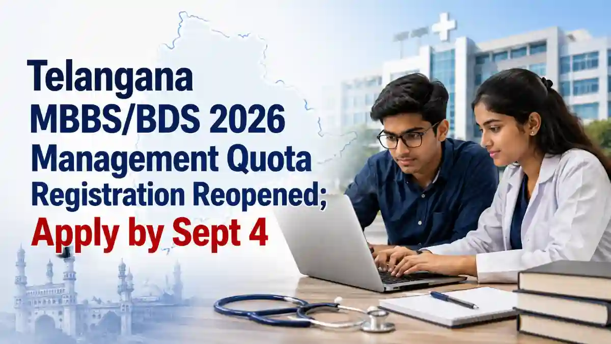 Telangana MBBS/BDS 2026 Management Quota Registration