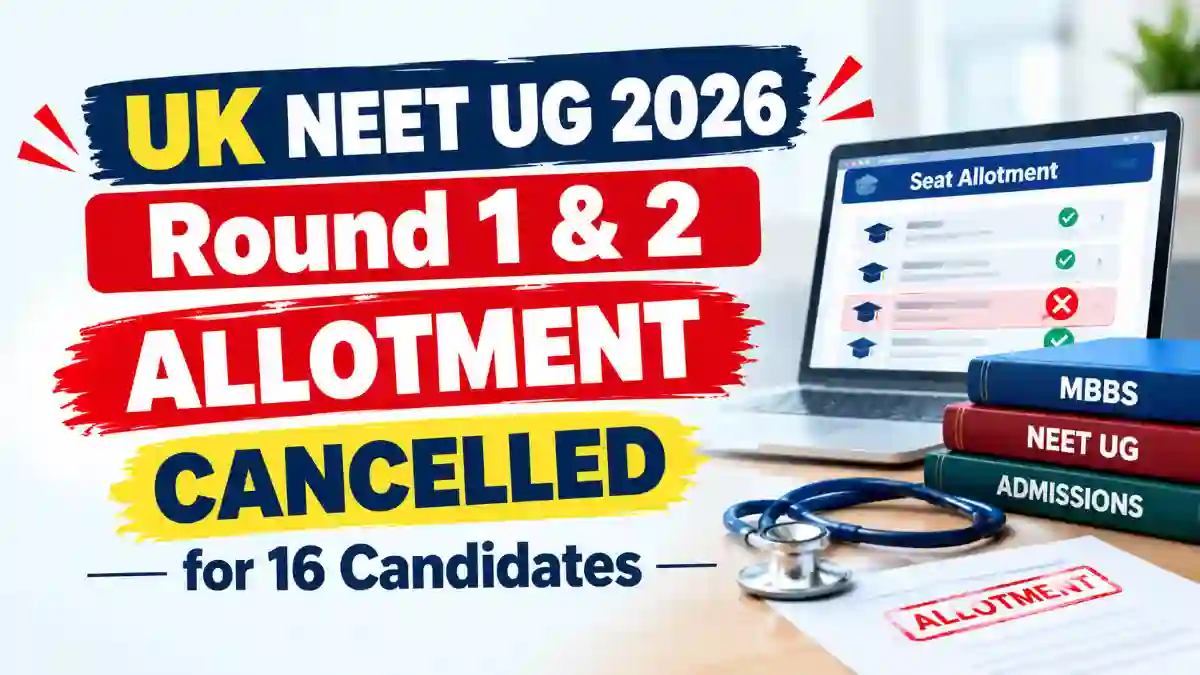 UK NEET UG 2026 Round 1 & 2 Seat Allotment update released - Check the latest counselling details and admission status.