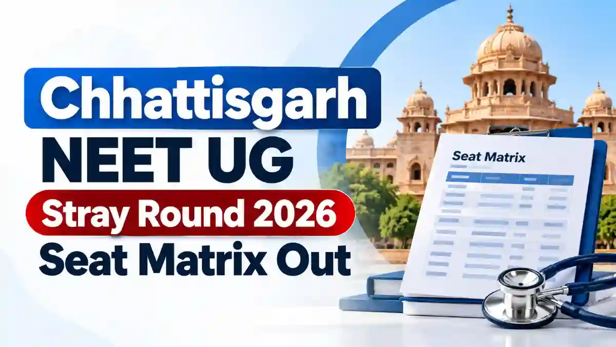 Chhattisgarh NEET UG Stray Round 2026 Seat Matrix Out