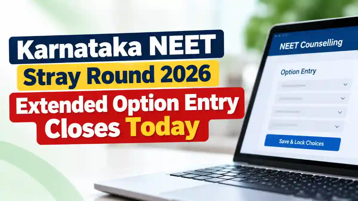 Karnataka NEET Stray Round 2026